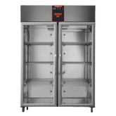 1400 Ltr Glass Double Door Refrigerator Cabinet - Perfekt Series. - Mabrook Hotel Supplies